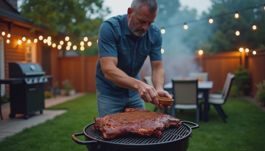 Visual context for dry rub for beef back ribs