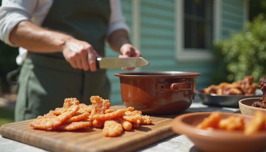 Illustration for how to make cracklins
