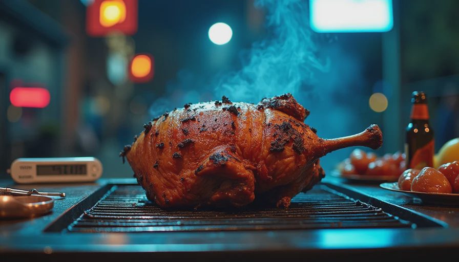 Visual context for pork temperature grill