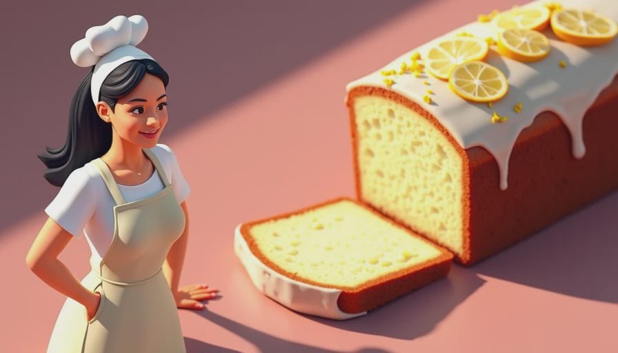 Visual context for lemon cream cheese pound cake recipe