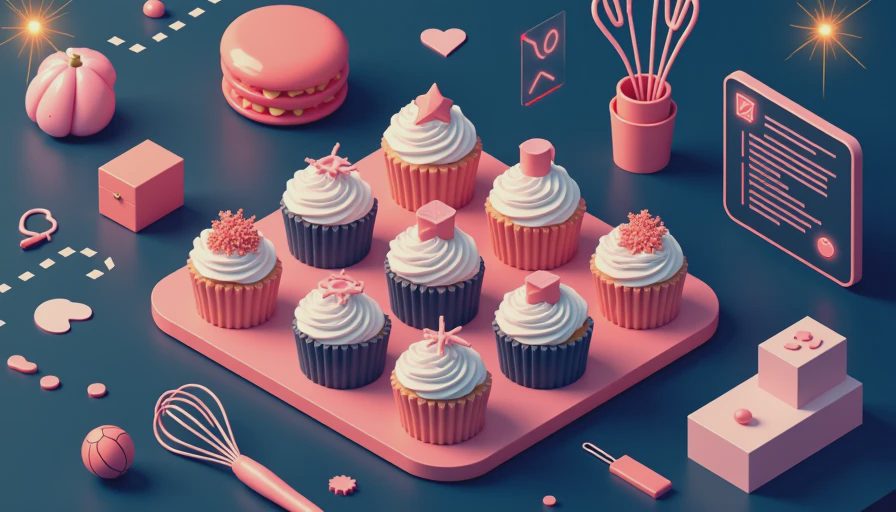 Visual context for small batch cupcakes